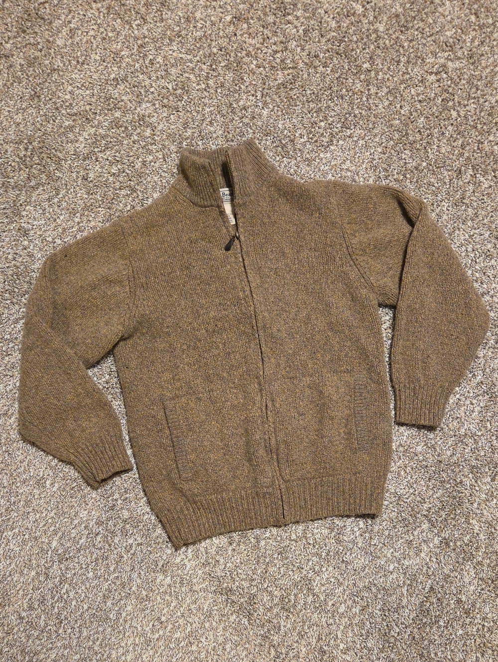 L.L.BEAN Men's Classic 100% Lambswool Full Zip Sweater